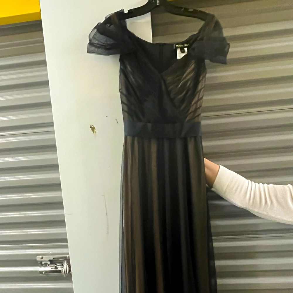 Long elegant Black and Tan dress